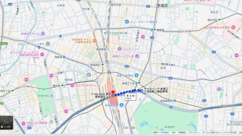 サイカパーク 新宿三丁目自動二輪駐車場