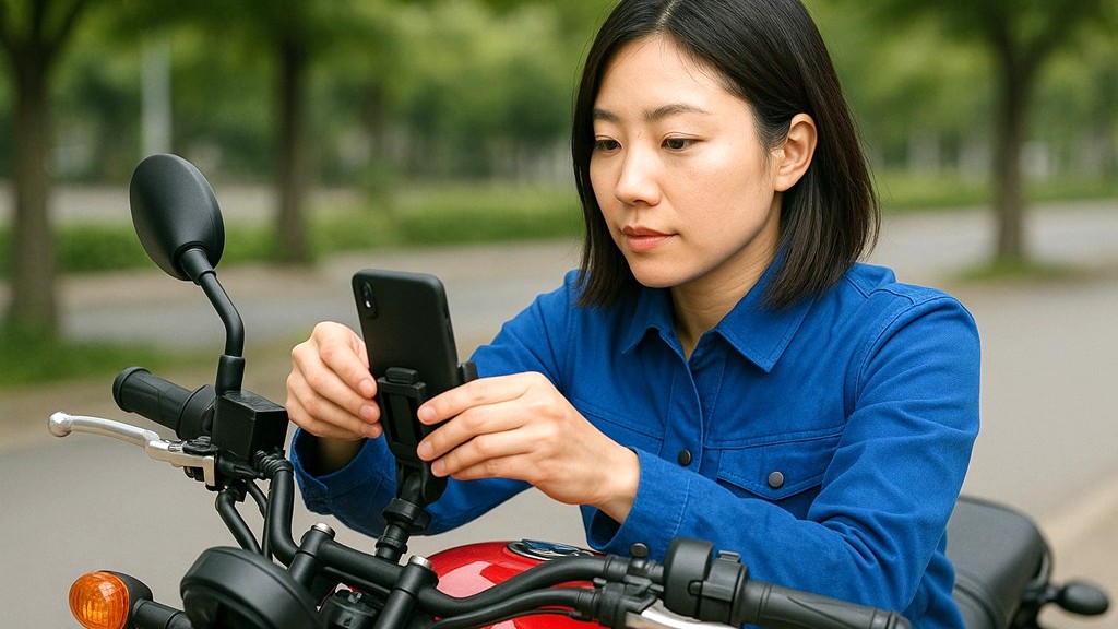 バイク用スマホホルダー