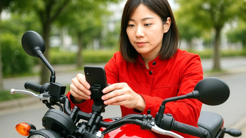 バイク用スマホホルダー