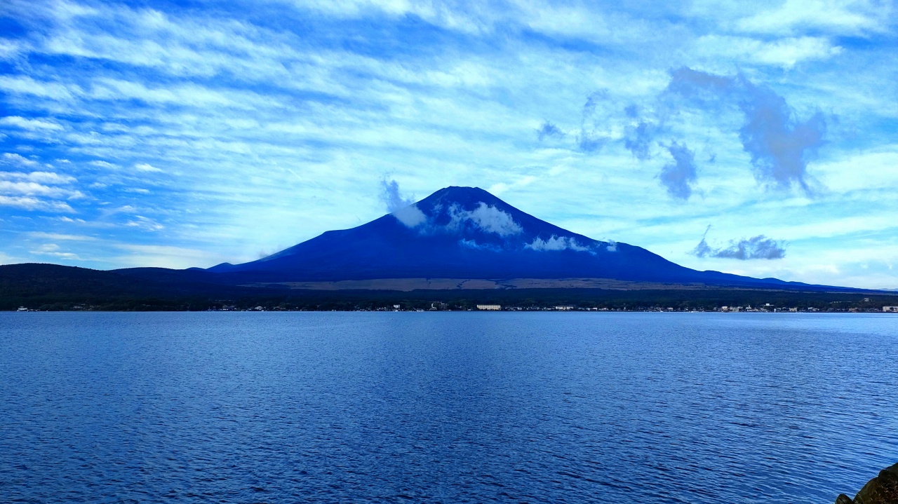 山中湖長池親水公園からの富士山