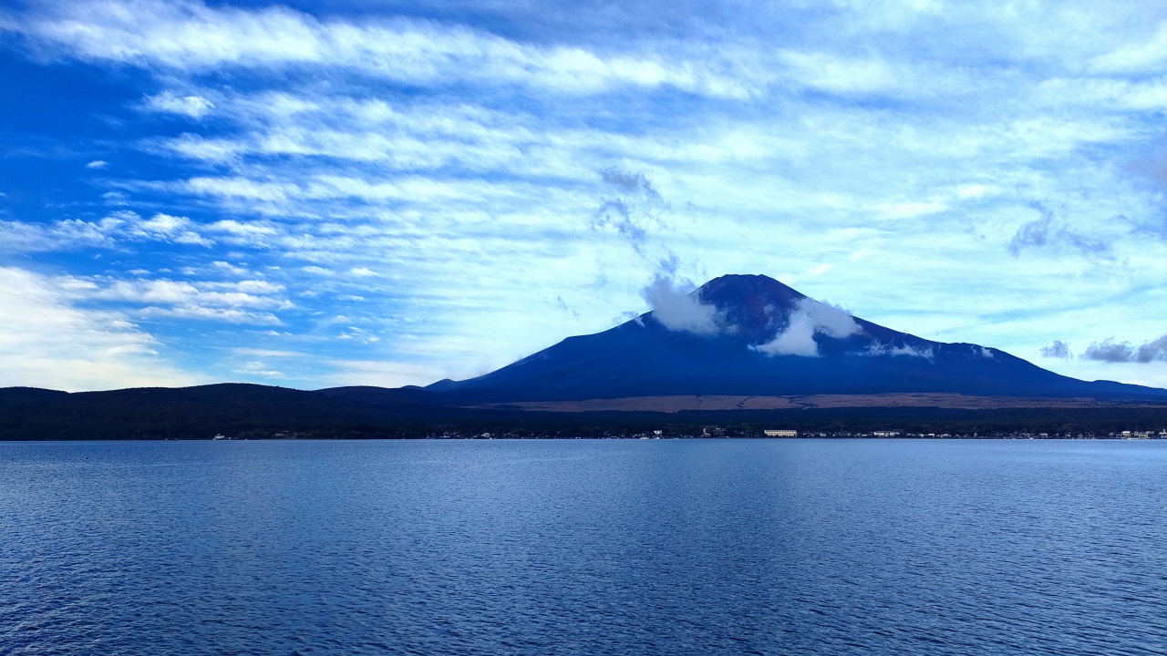 山中湖長池親水公園からの富士山