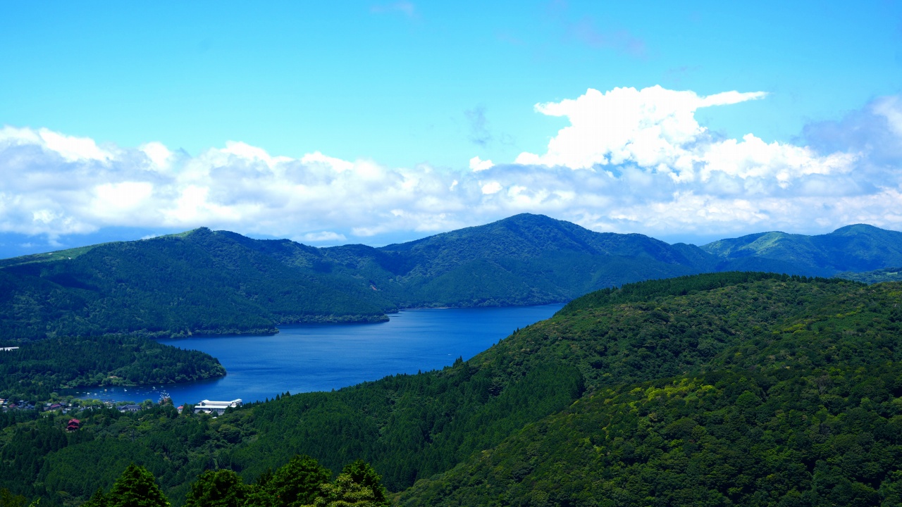 箱根　大観山展望台から見た芦ノ湖