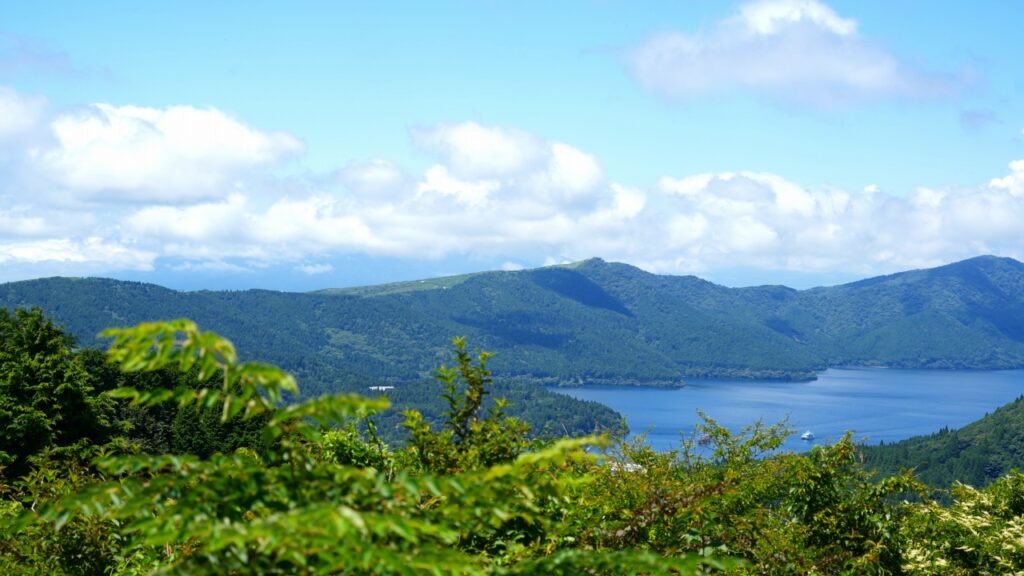 箱根 大観山展望台から見た芦ノ湖