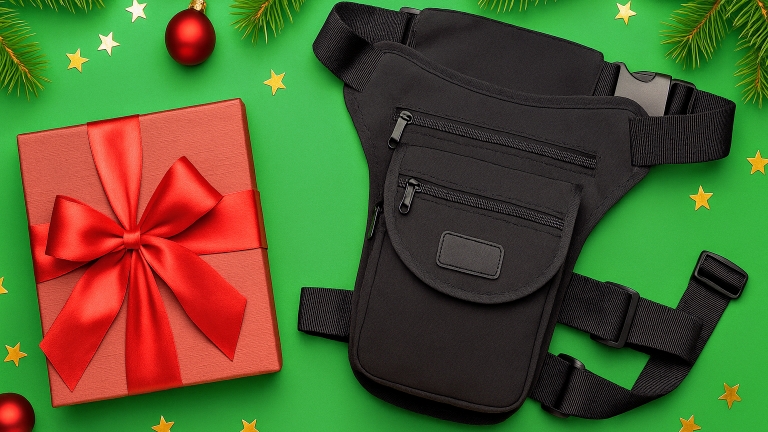 クリスマスプレゼント　バイク用レッグバッグ