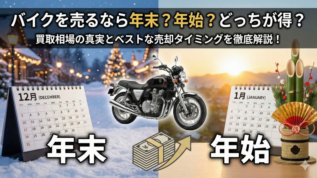 バイクを売るなら年末と年始どっちが得？
