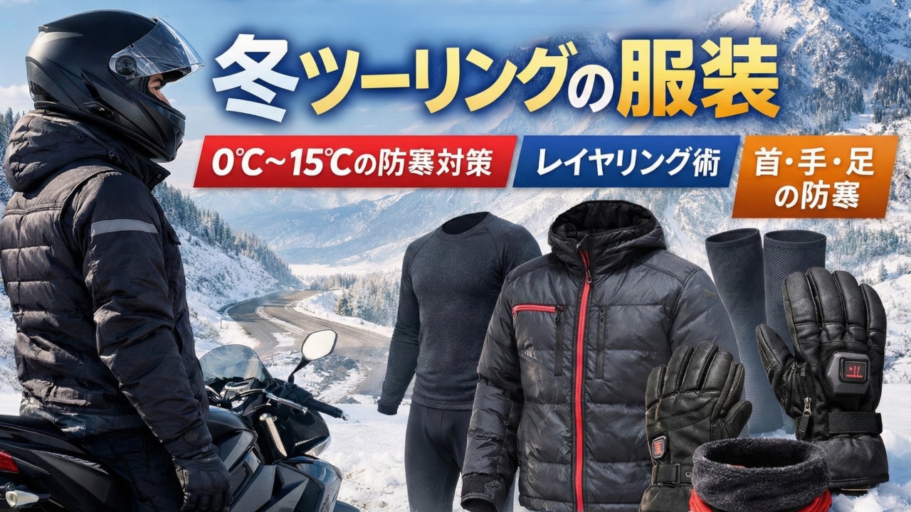 冬ツーリングの服装