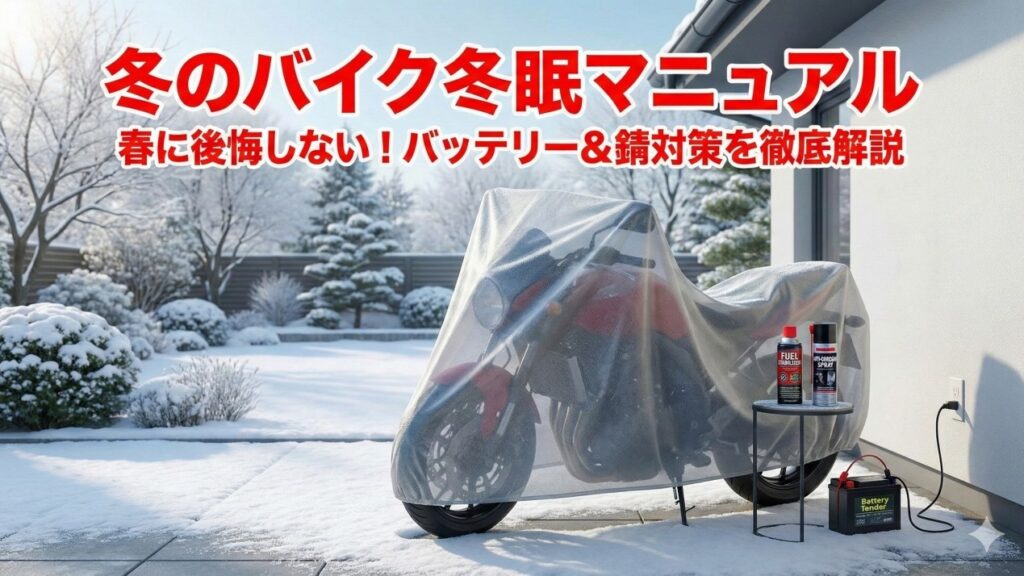 冬のバイク長期保管