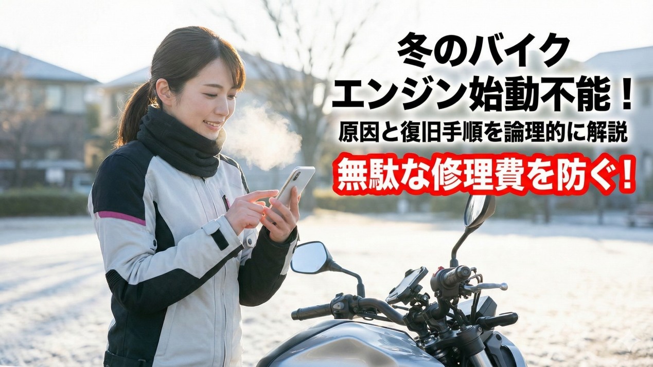 バイクのエンジンが冬にかからない原因と復旧手順