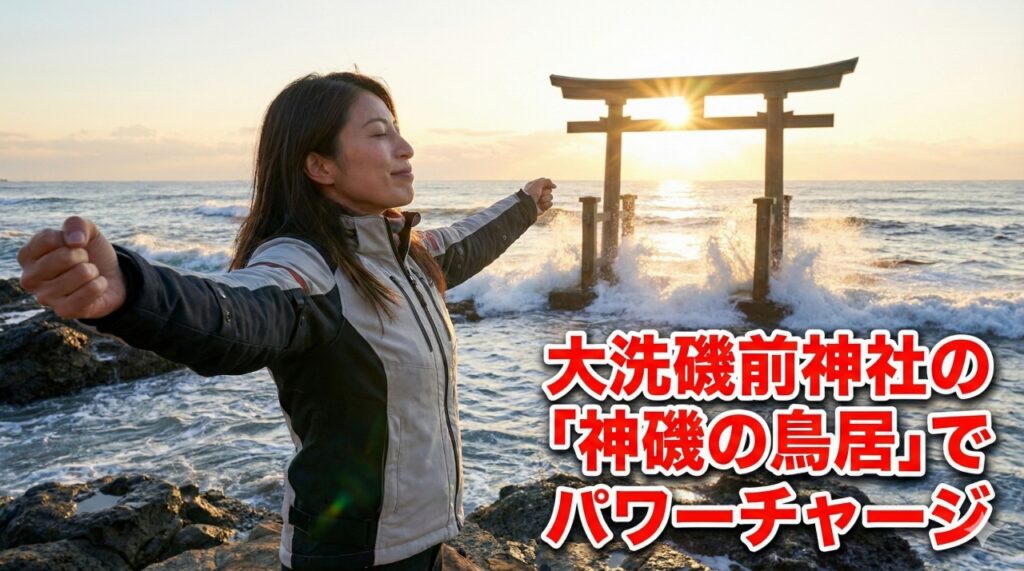 大洗磯前神社の「神磯の鳥居」でパワーチャージ