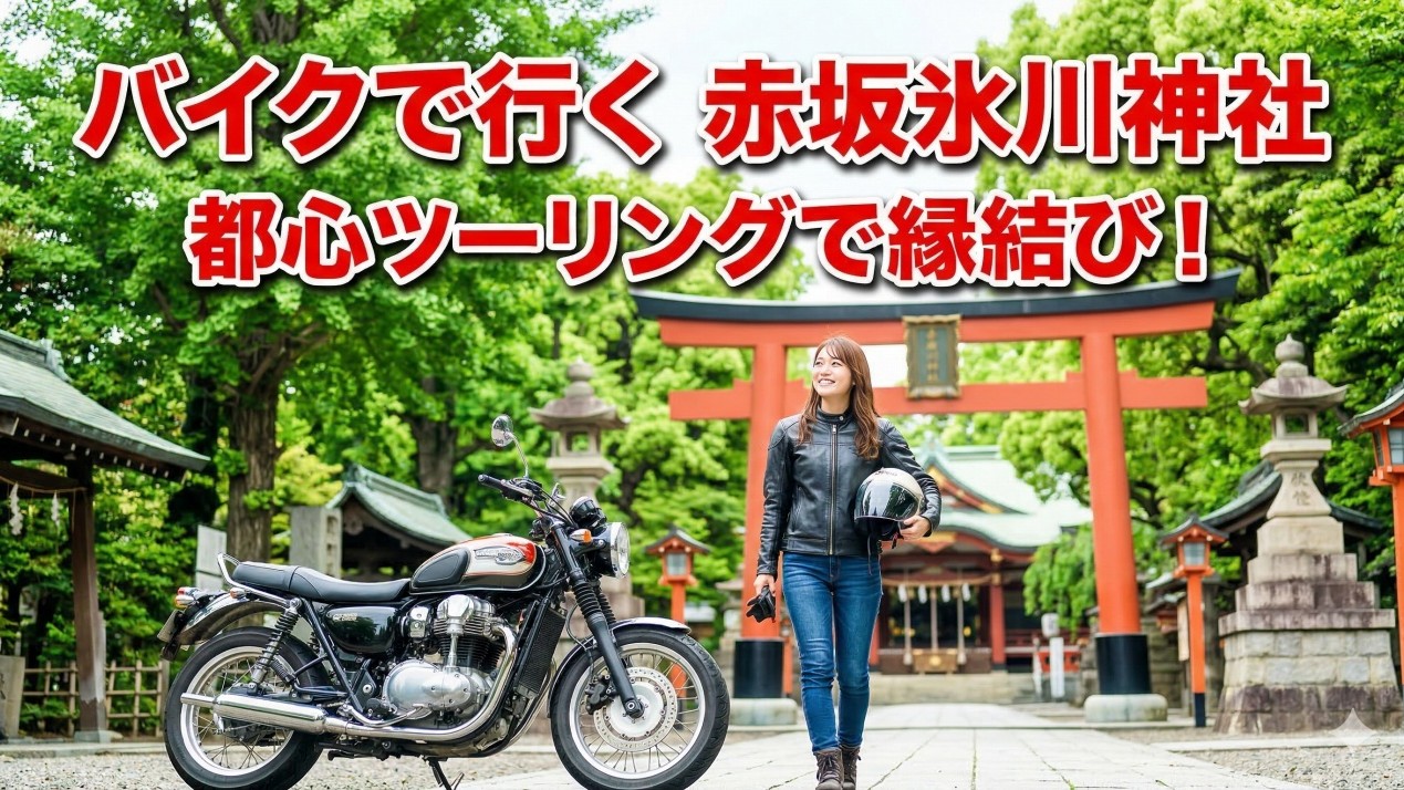 バイクで行く赤坂氷川神社！