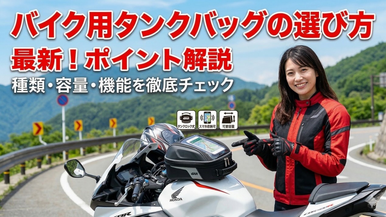 バイク用タンクバッグの選び方